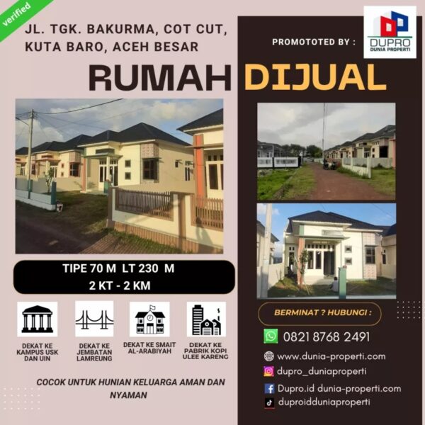 Cot Iri - Dijual Rumah Siap Huni 2KT 2KM Sisa 2 Unit Lagi + SHM