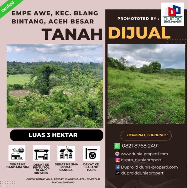 Tanah Kutabaro (9) Tanah 2 Hektar Empe Awe – Strategis & Siap Investasi