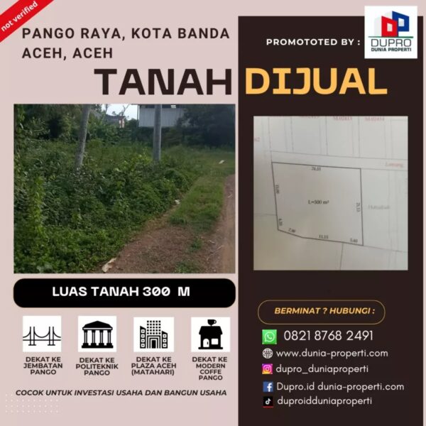 Tanah 300m² di Pango Raya – Strategis & Cocok Buat Usaha & investasi