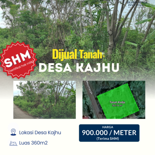 Tanah Strategis Dijual di Desa Kajhu Aceh Besar