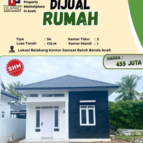 DIJUAL RUMAH SIAP HUNI | TIPE 54 | SHM | BANDA ACEH